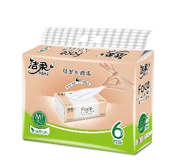 洁柔Face粉可湿水面巾抽纸120抽3层(6包)*1提PR078-06(1.12新增)