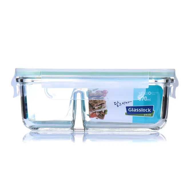Glasslock韩国钢化玻璃分隔保鲜盒670ml MCRK-067
