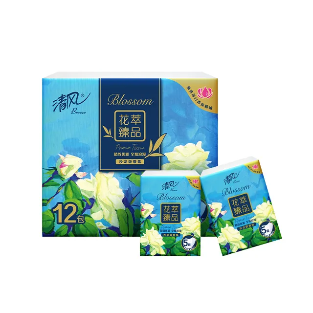 清风浪漫上新清馨花香花萃手帕纸6片5层(12包装)*1提B64CHC