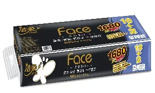 洁柔黑Face有芯卷纸4层加厚无香140g*10卷/提*1提1.4KG BJ168-10