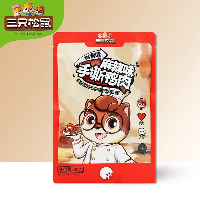 三只松鼠麻辣味手撕鸭肉80g
