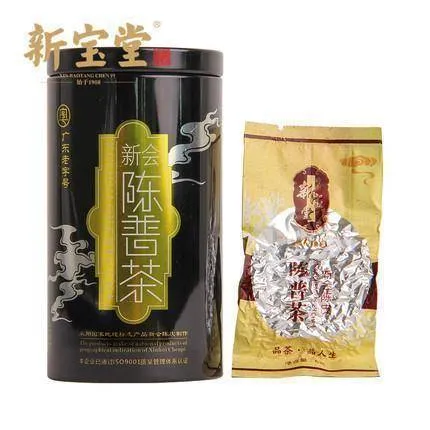 新宝堂新会陈皮普洱茶二十年陈普茶铁罐装