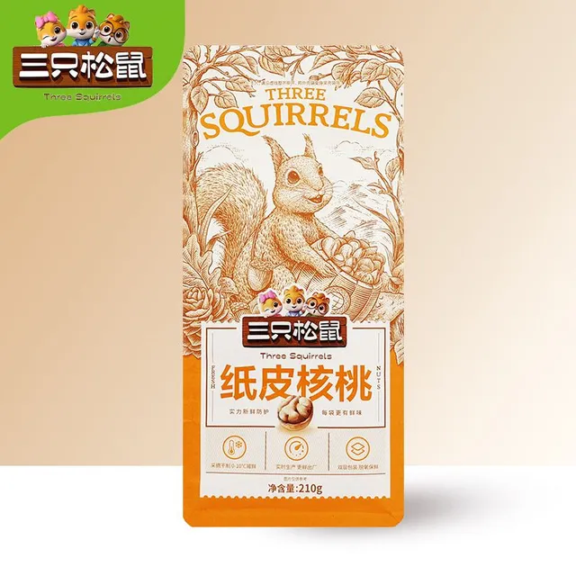 三只松鼠原味纸皮核桃210g