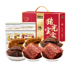 自然派纯肉猪光宝盒礼盒586g 【猪肉脯礼盒】团购爆款