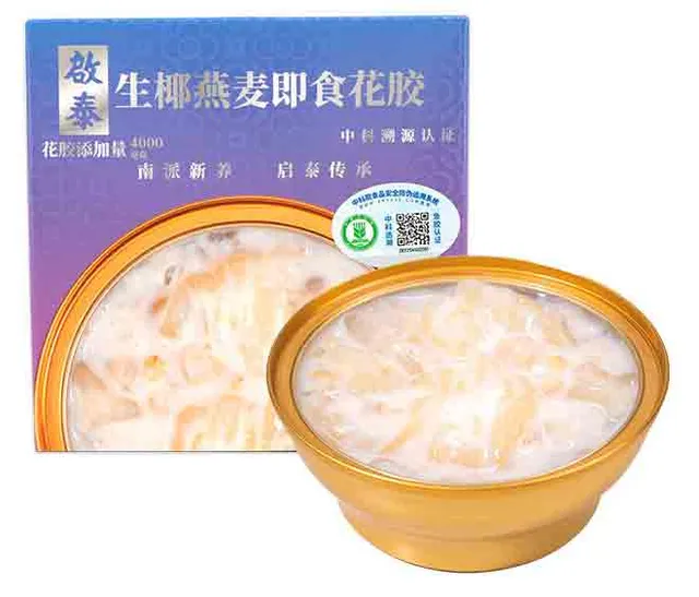启泰即食花胶单碗装(生椰燕麦)168g