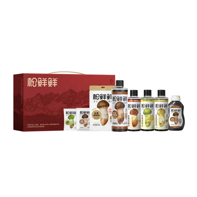 松鲜鲜山川之味松茸调味料礼盒JL-D2（740ml+1105g）