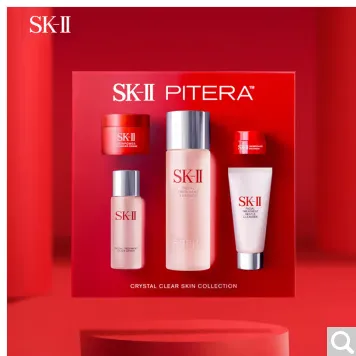 SKII晶透礼盒套装 规格:【SKII神仙水75ml+SKII大眼眼霜2.5g+大红瓶面霜15g+洁面膏20g+清莹露 30ml】