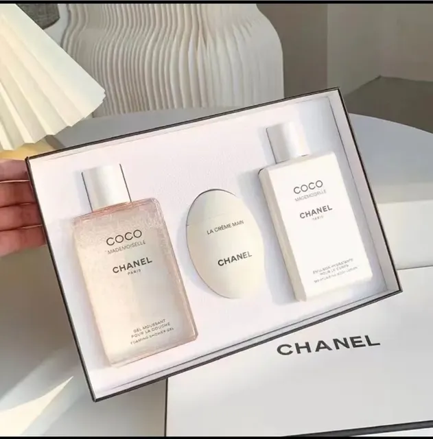 【香奈儿coco三件套】 沐浴露200ml+鹅蛋鹅卵石50ml + 滋润身体乳200ml 畅享礼盒