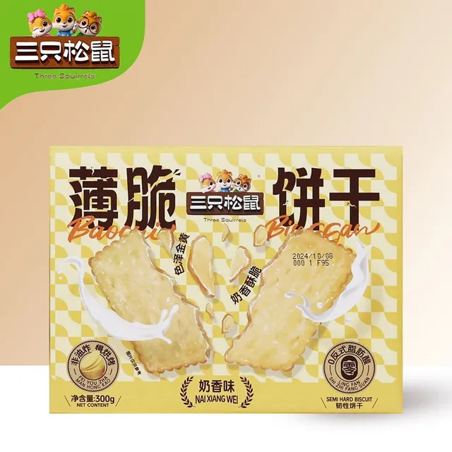 三只松鼠薄脆饼干300g