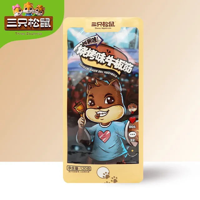 三只松鼠牛板筋烧烤味120g