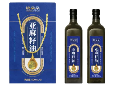 姚朵朵亚麻籽油1000ml盒装(500*2)