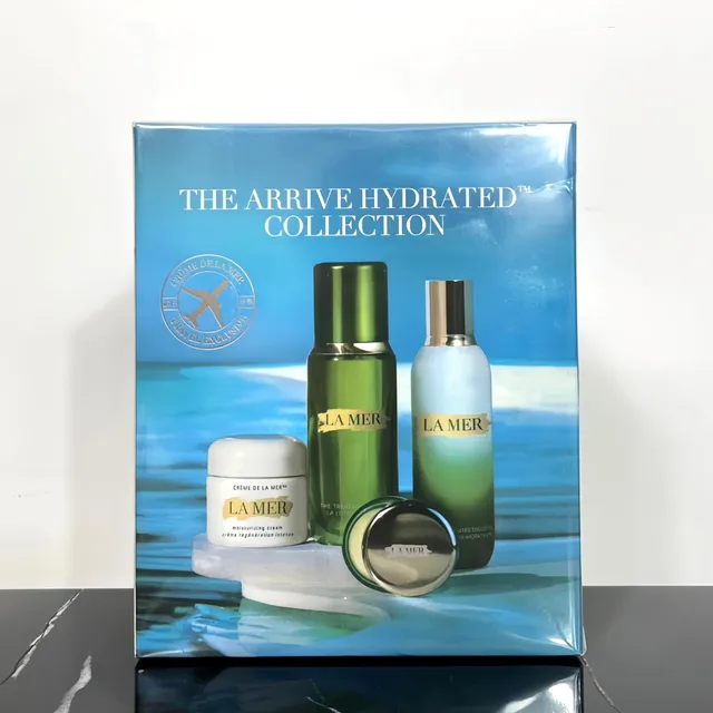 海蓝之谜水润四件套【面霜60ml精粹水150ml+精粹乳125ml+唇膏9g,】