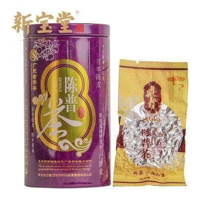 新宝堂新会陈皮普洱茶十三年陈普茶铁罐装