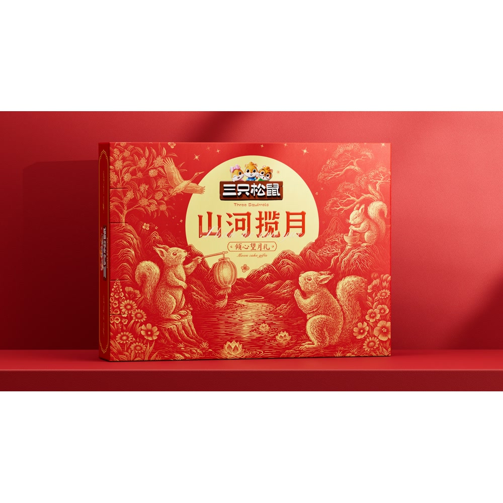 三只松鼠 山河揽月 盈盈皎月礼 470g-货架主推